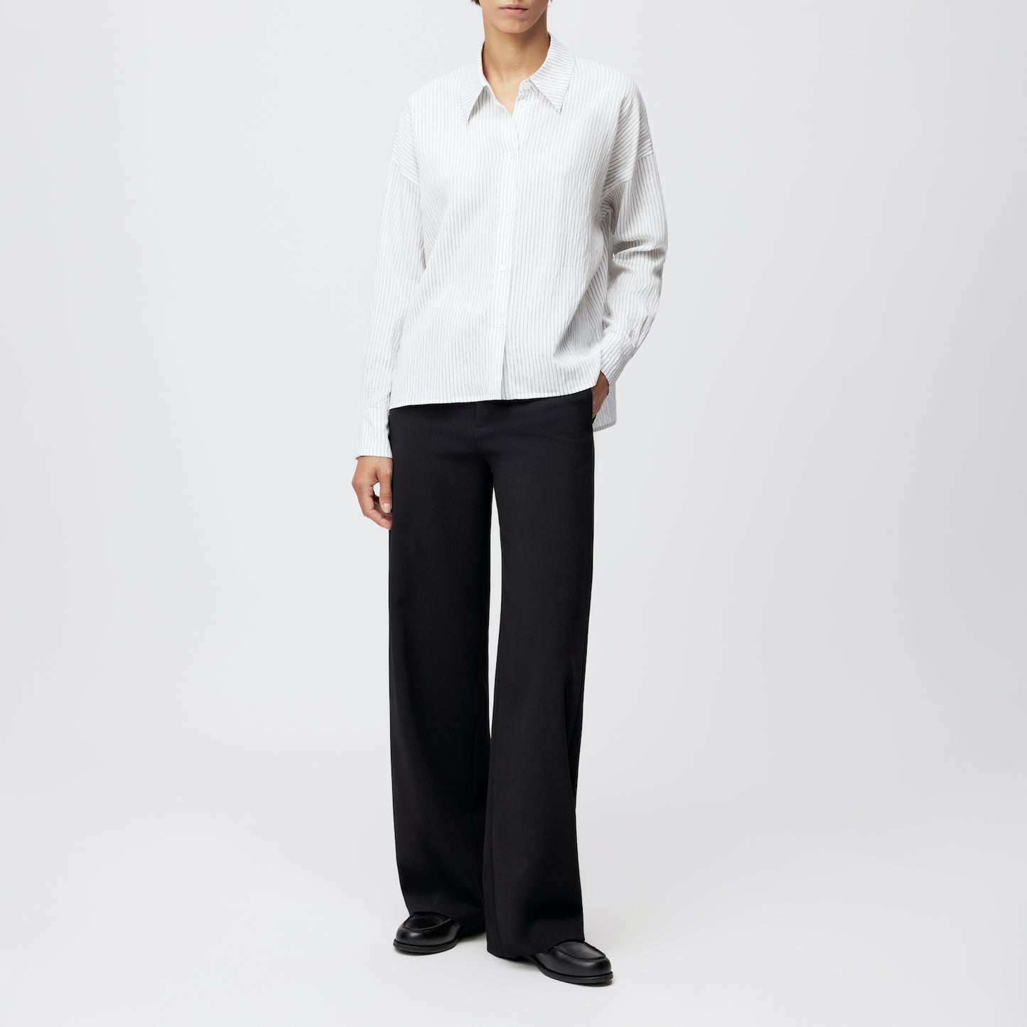 Klassische Hemdbluse im Viscose-Mix CLOELIA