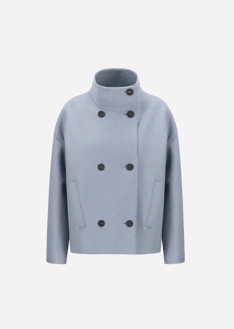 Wolljacke Women croped funnel jacket pressed wool