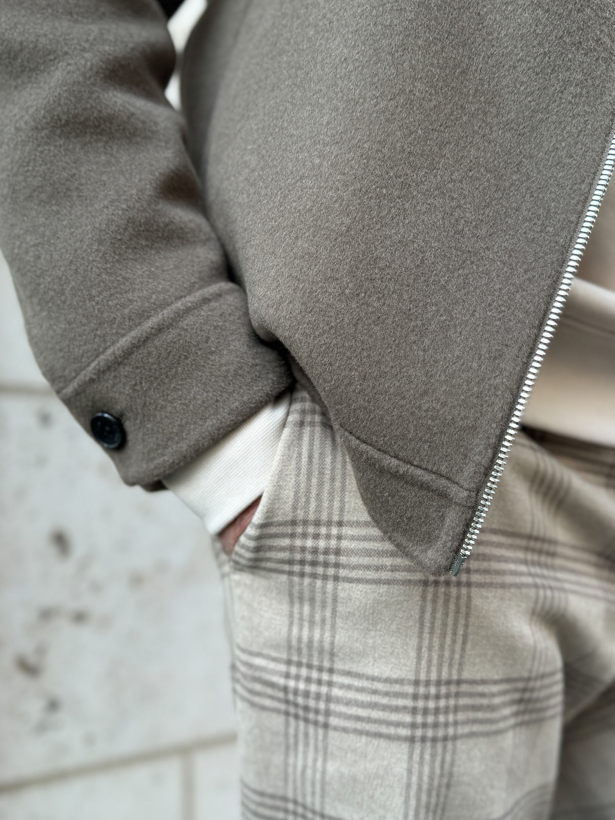 Chino NEW YORK mit Glencheck-Muster