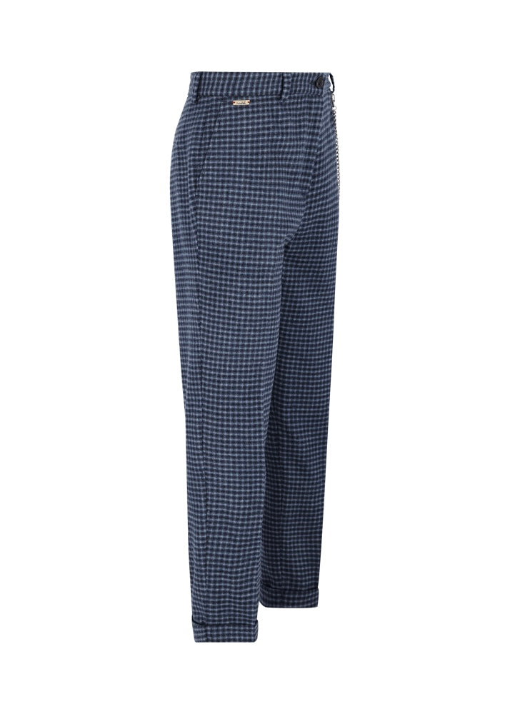 Hose mit Vichymuster und dekorativer Kette LUBRUNEU VICHY