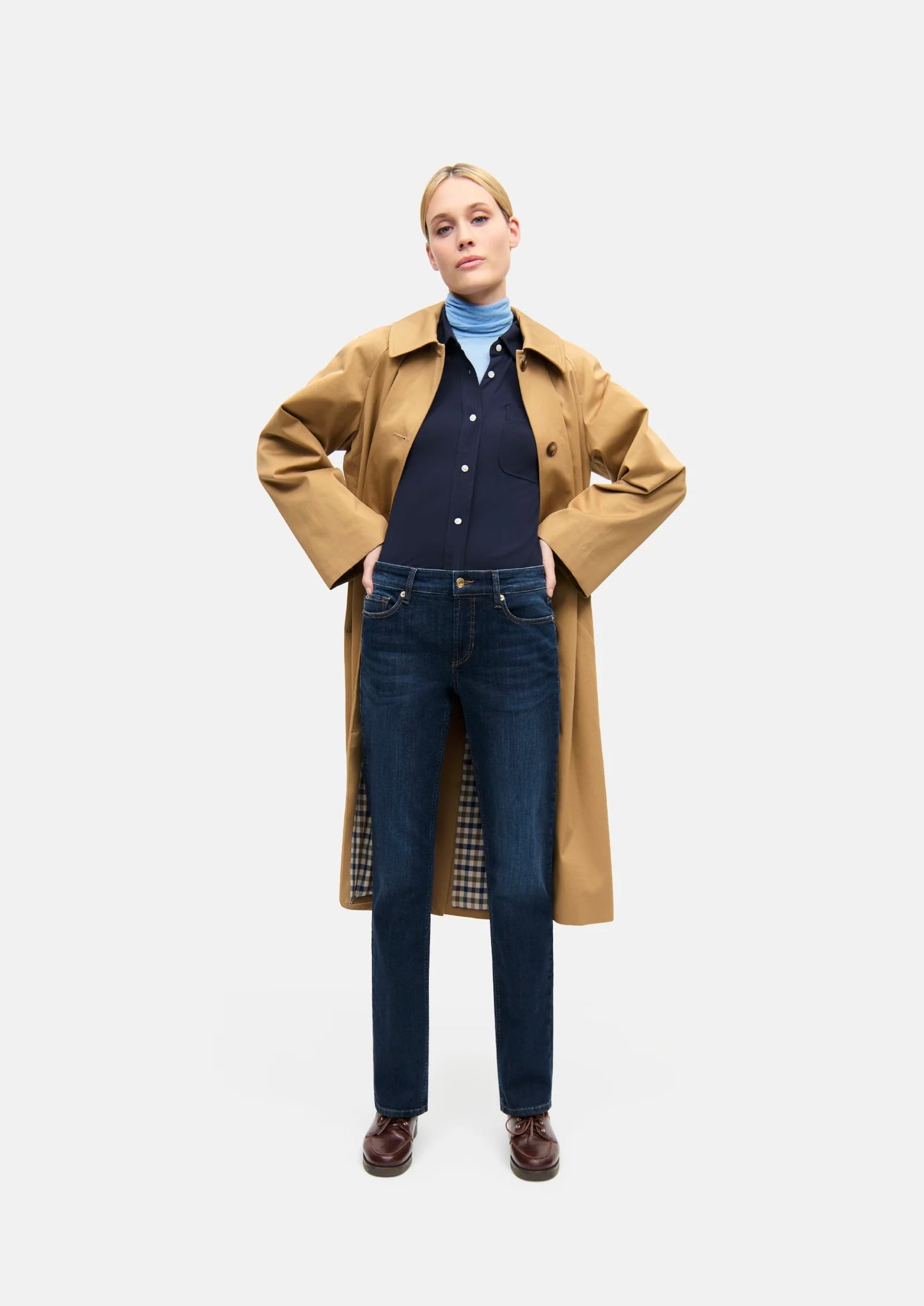 Slim-Fit Jeans PIPER LONG in Dark blue