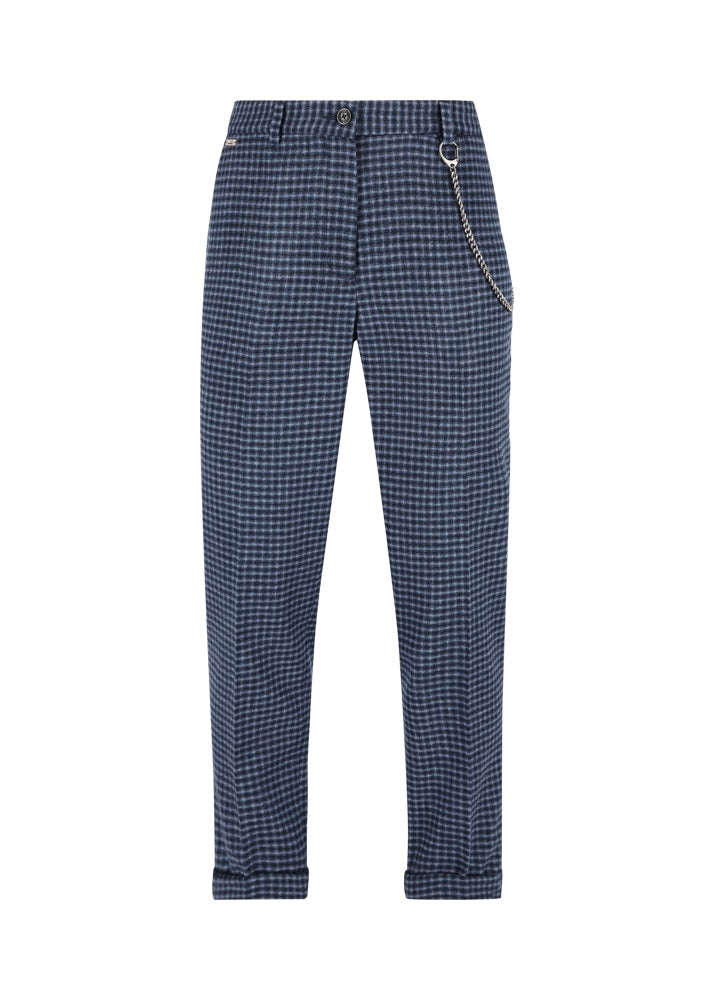 Hose mit Vichymuster und dekorativer Kette LUBRUNEU VICHY