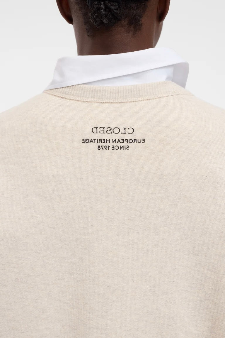 Relaxed-Sweatshirt aus weichem Melange-Felpa