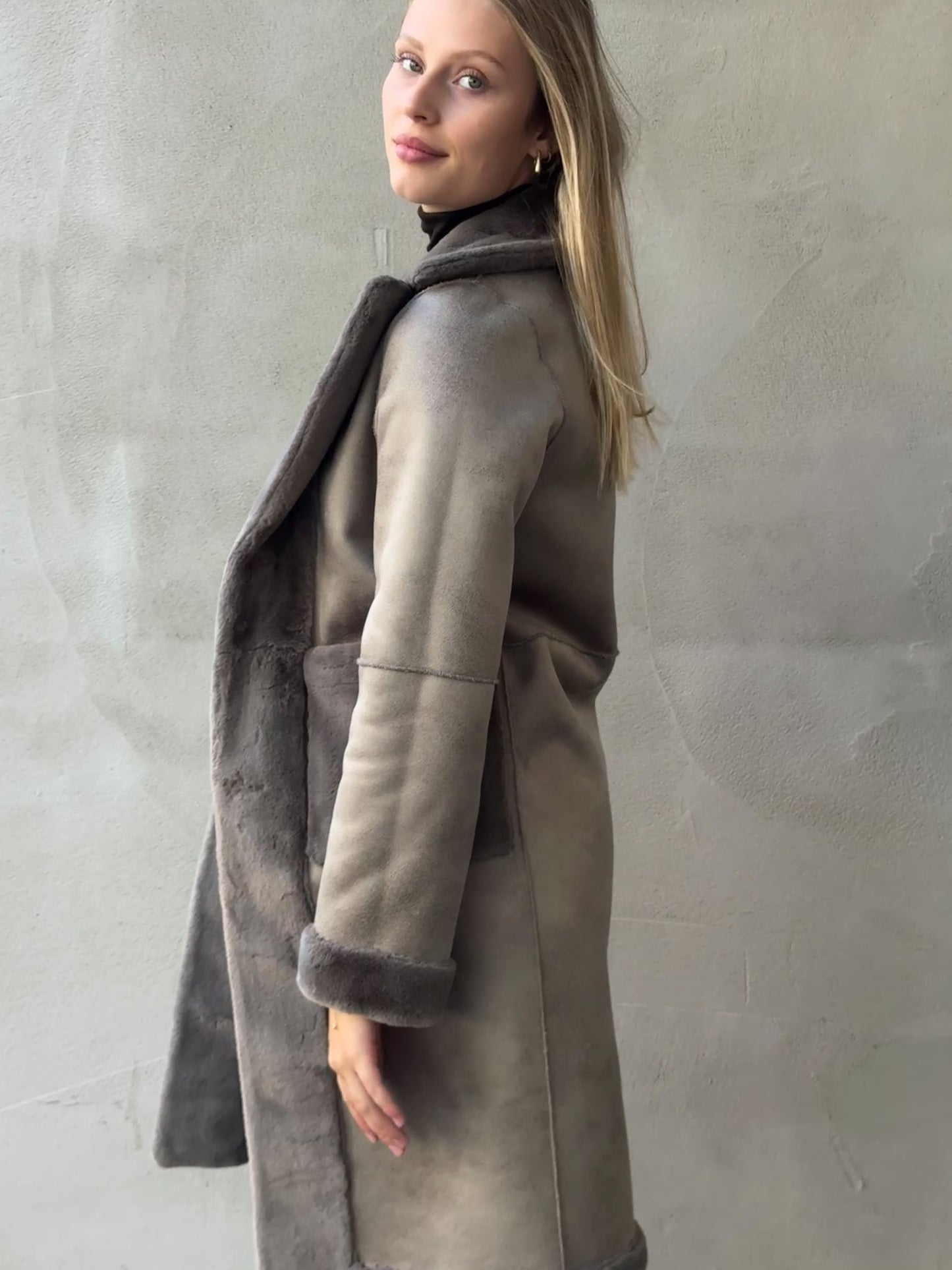 Fake Fur Wendemantel CAMO