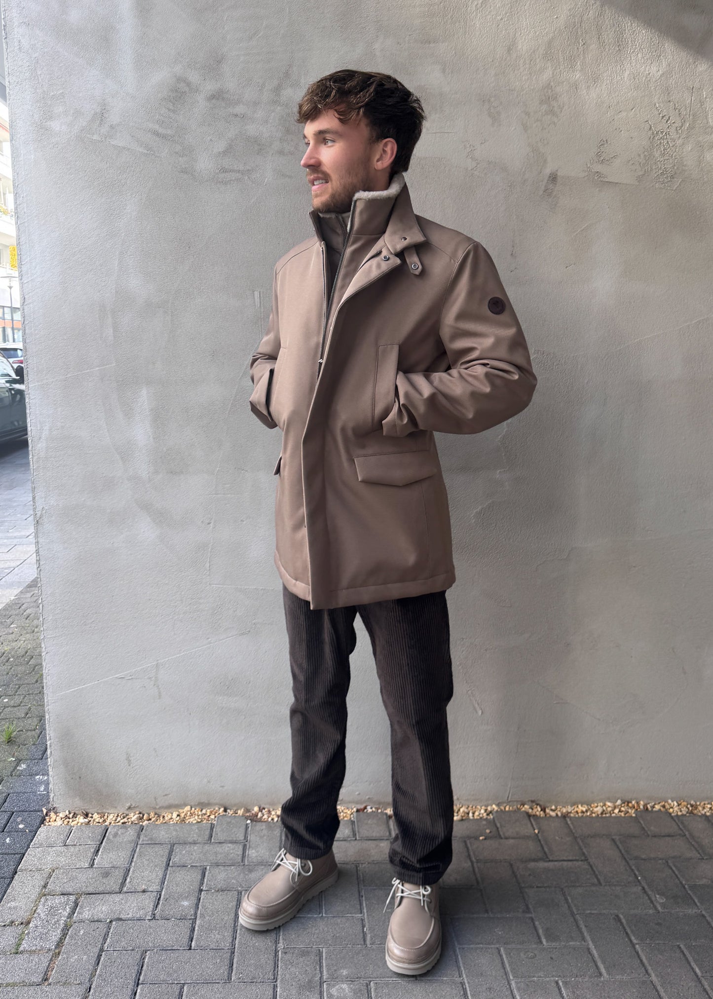 Kurzmantel mit Pattentaschen Modell 'DARRY'