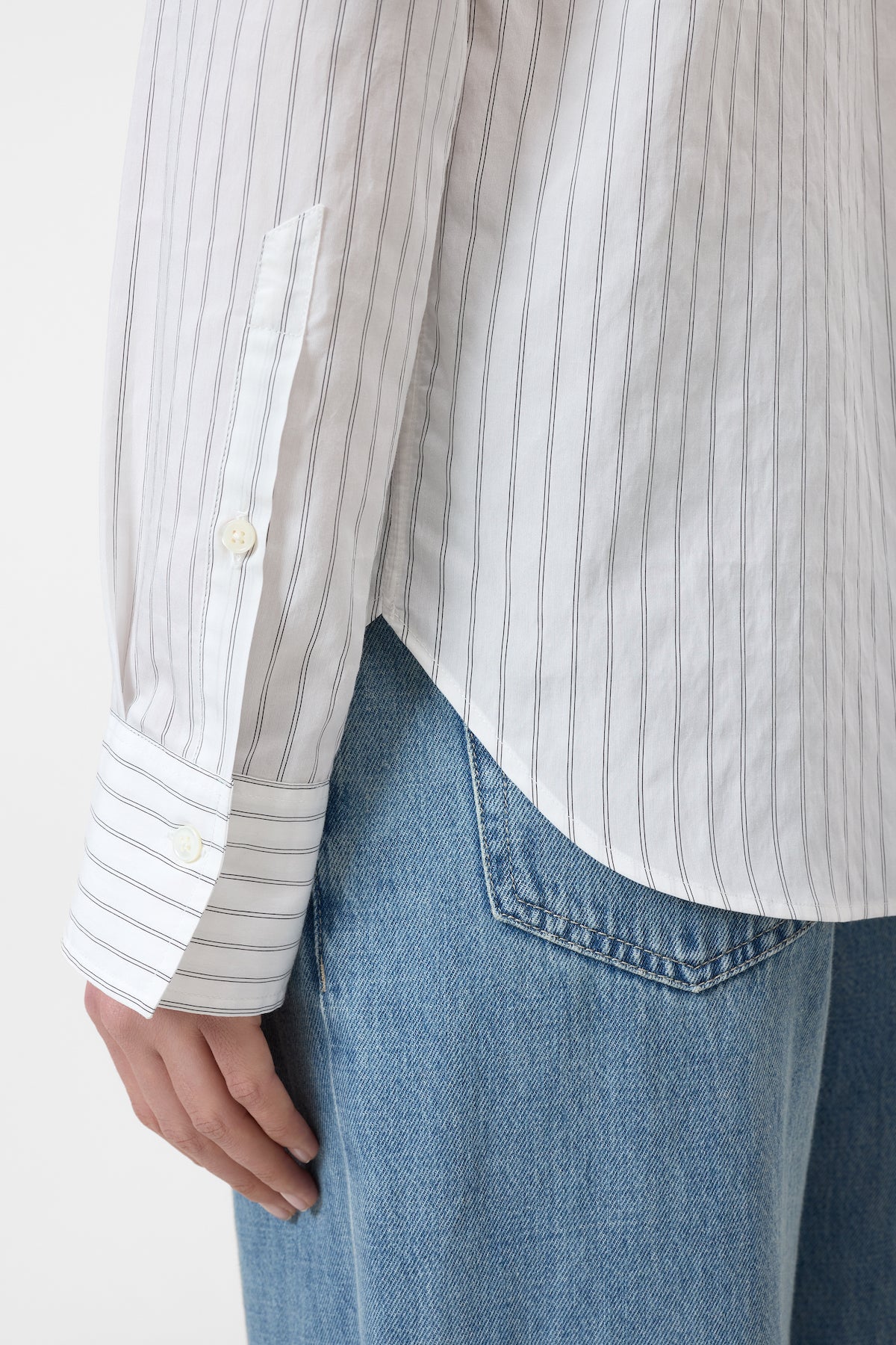 Bluse Classic Shirt mit Nadelstreifen