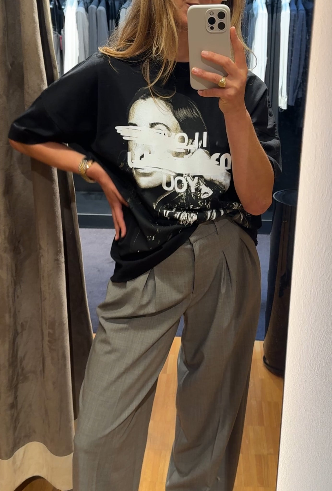 MIU, black, Oversized T-Shirt