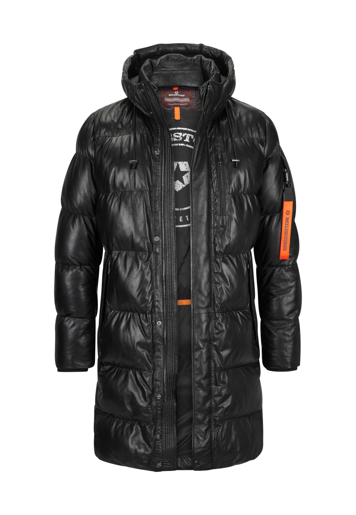 MILESTONE Steppmantel aus Leder