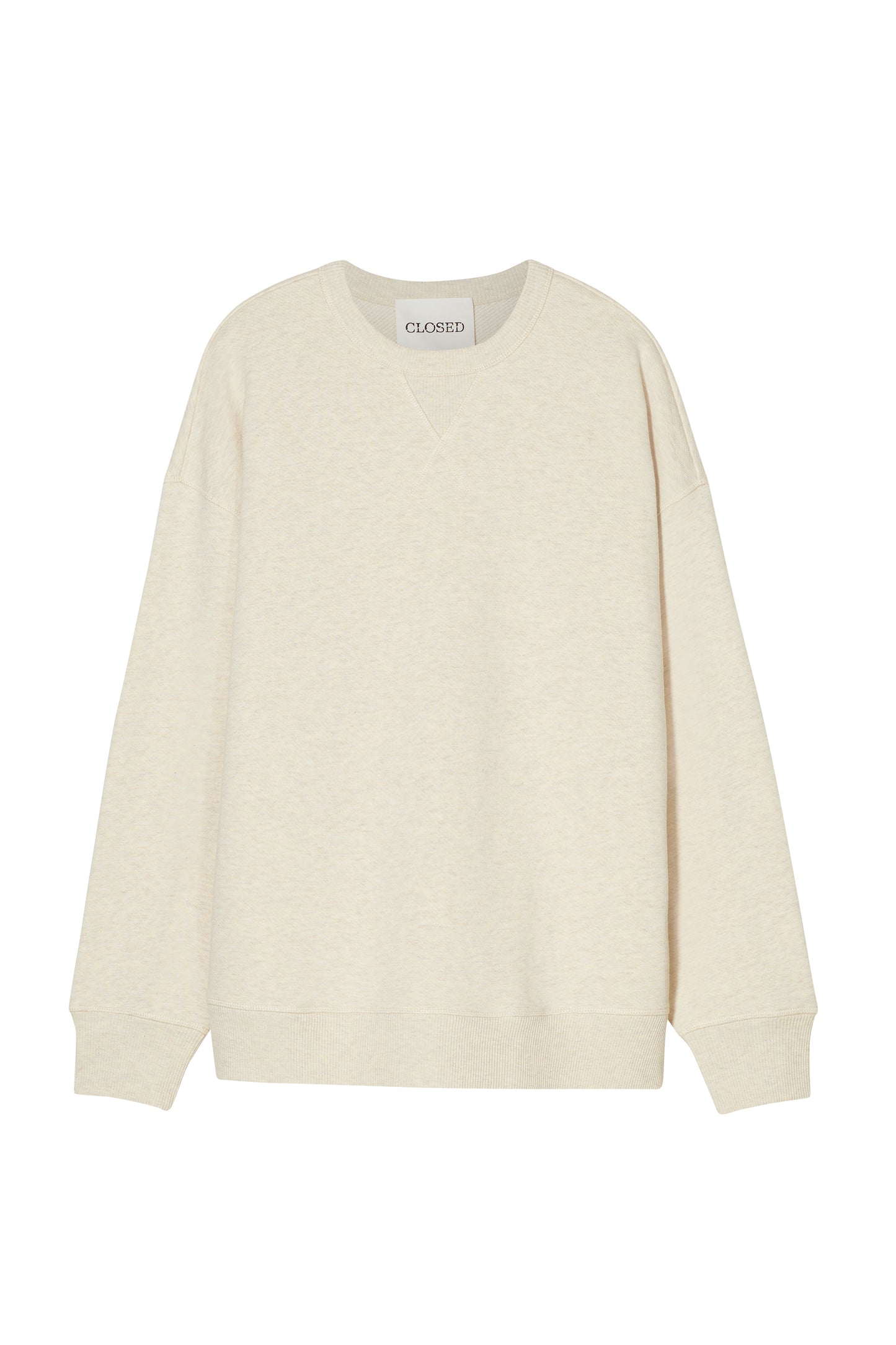 Relaxed-Sweatshirt aus weichem Melange-Felpa