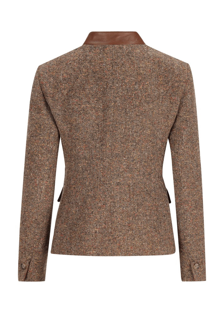 Blazer aus Wollmischung mit Lederdetails LURANDA