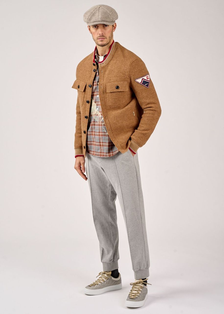 Newsboy-Mütze aus Schurwolle LUONDIS STRICK unisex