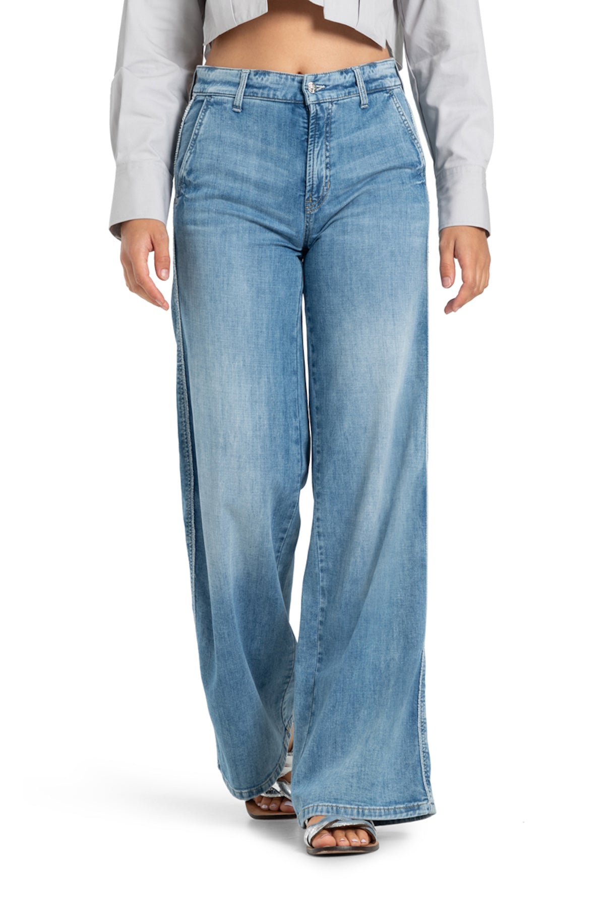Wide Leg Jeans mit weichem Griff und lässiger A-Shape