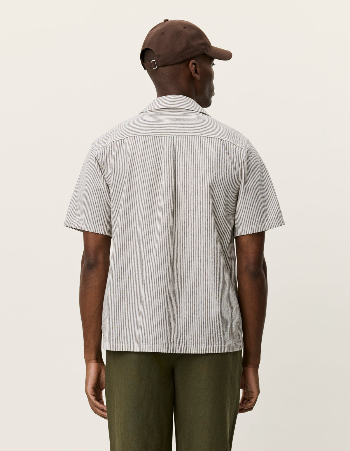 LES DEUX Lukas Stripe Cotton Linen Ss Shirt