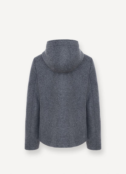 Jacke soft woolen hoodie jacket