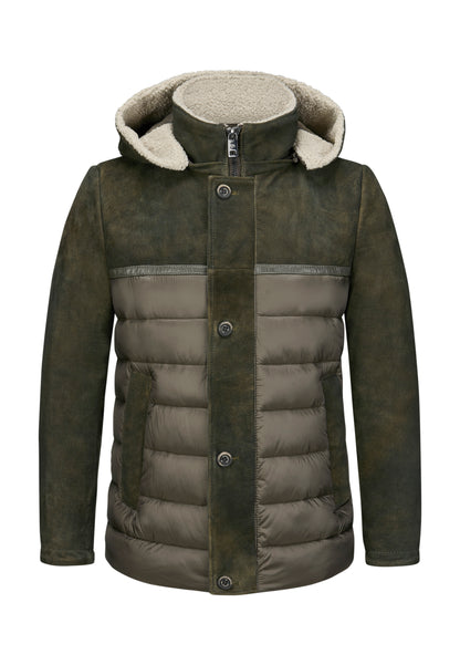 Hybrid-Jacke mit Webpelz-Details