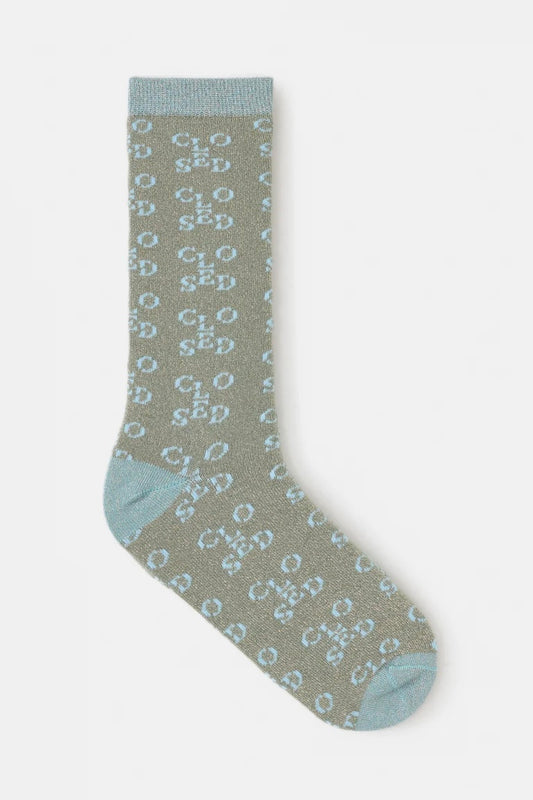 Lurex-Socken mit Closed-Monogram