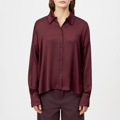 CLOELIA Hemdbluse aus Satin