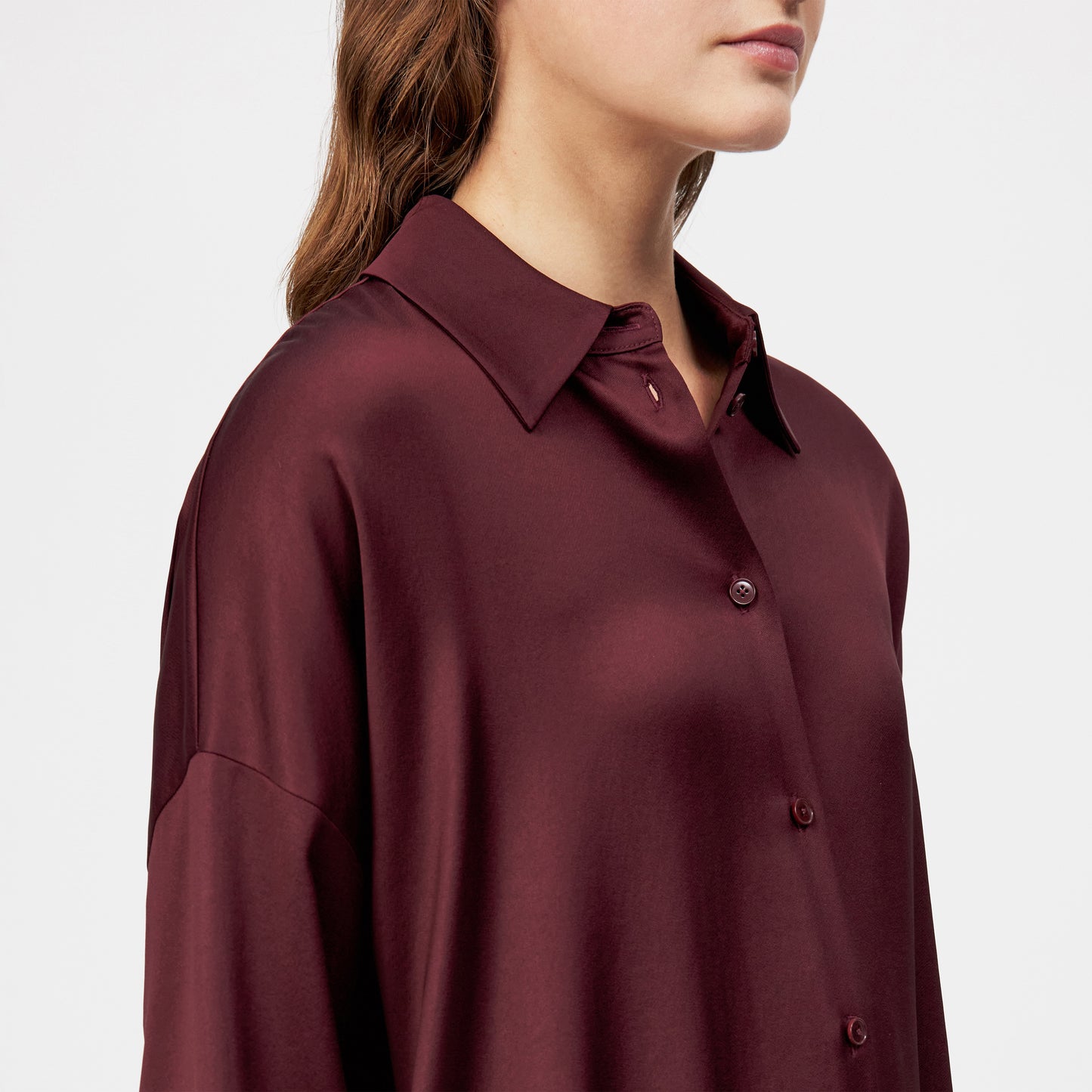 CLOELIA Hemdbluse aus Satin