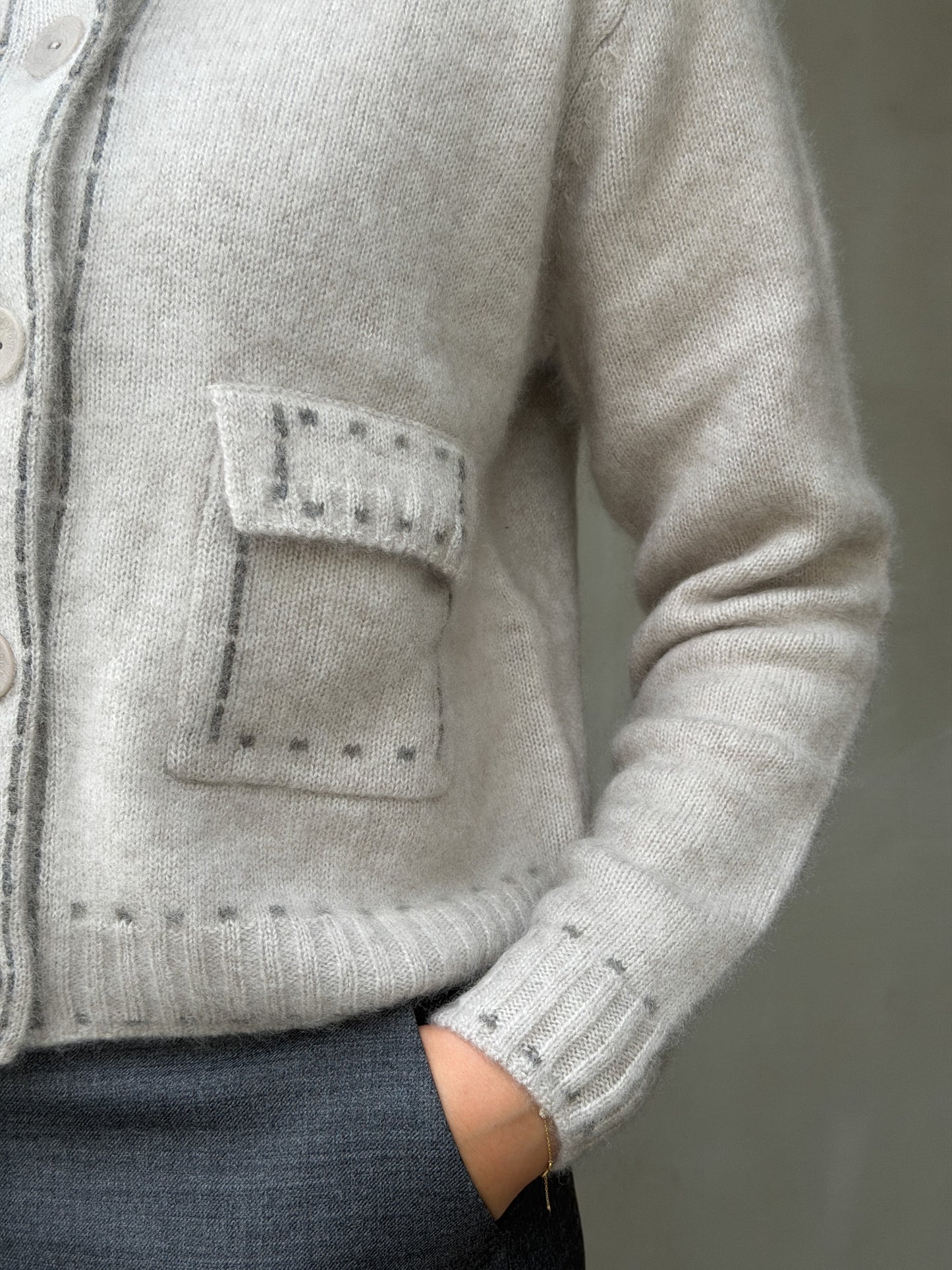 Cardigan Polo-Collar 63% Ca 37%C