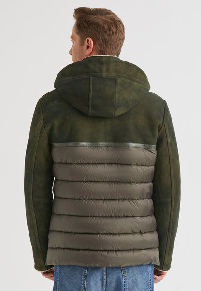 Hybrid-Jacke mit Webpelz-Details