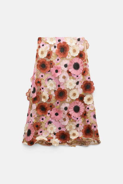 Blooming Mido Skirt multi Flower
