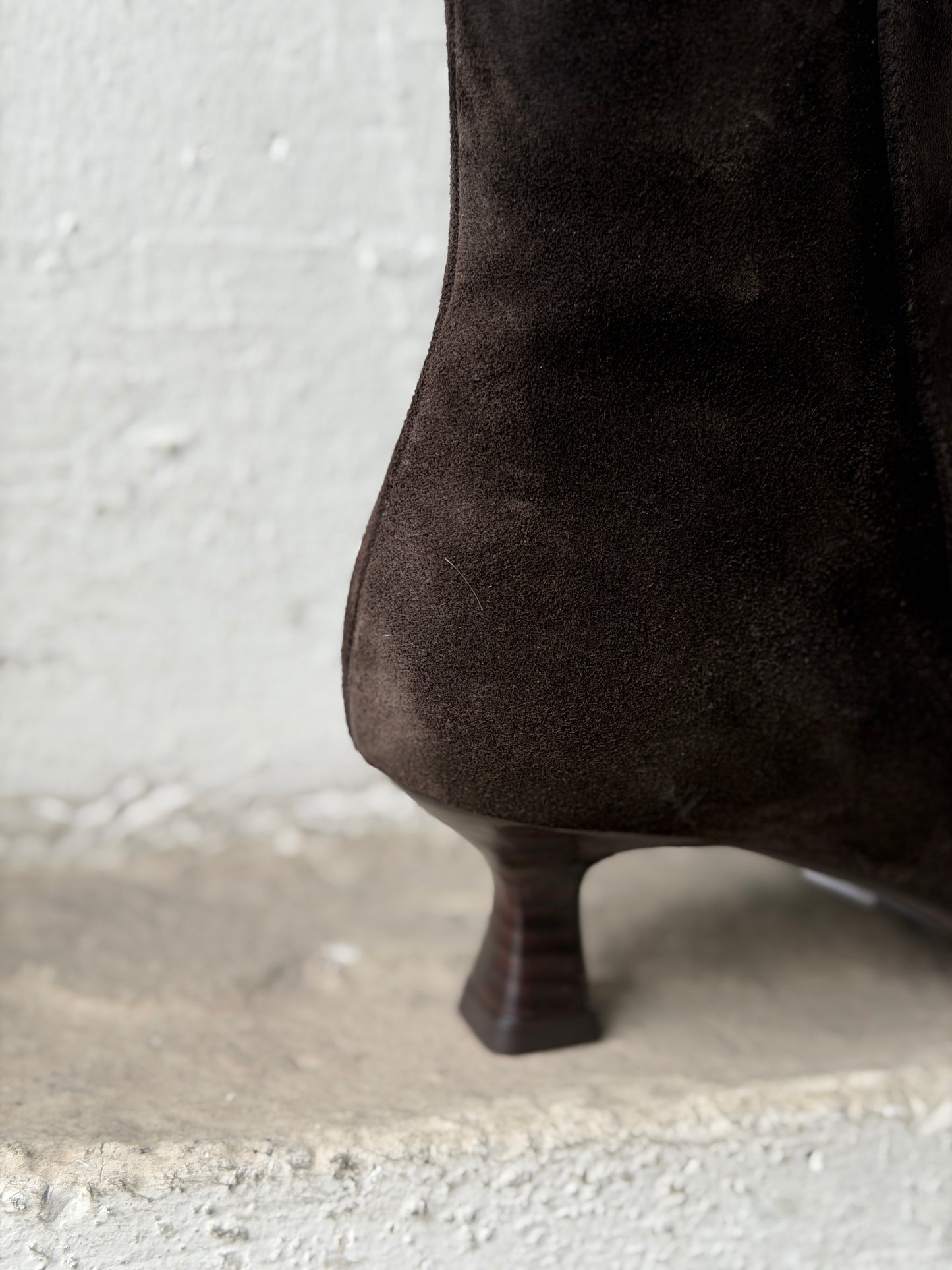 Booties Heel Veloursleder
