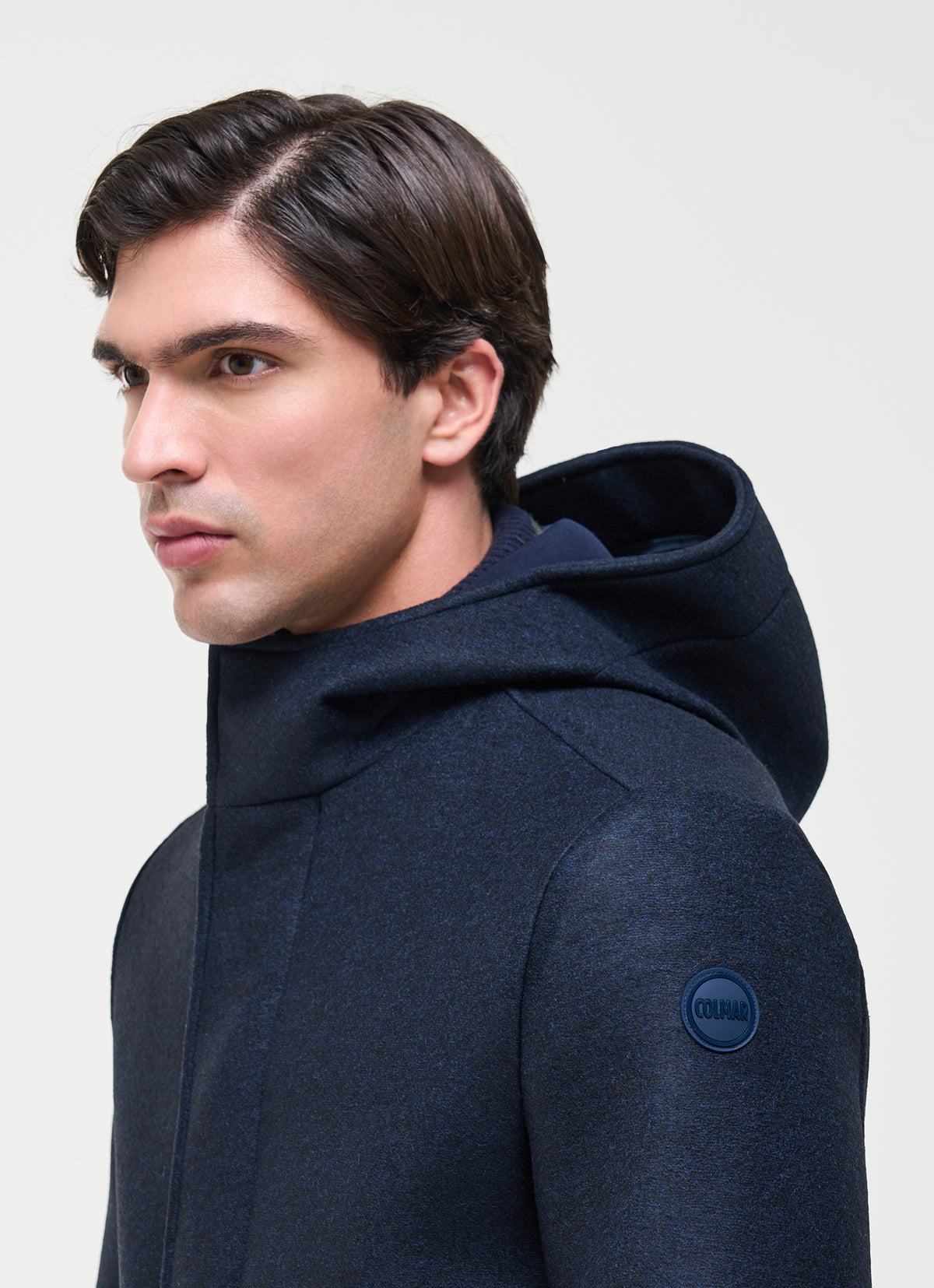 Mantel soft woolen hoodie jacket
