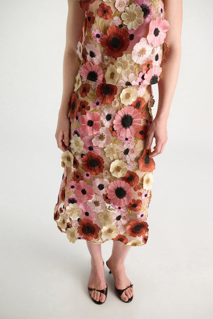 Blooming Mido Skirt multi Flower