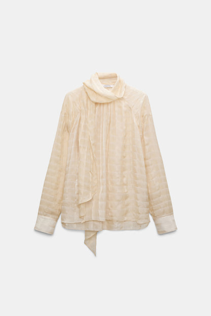 AIRY CHECK blouse