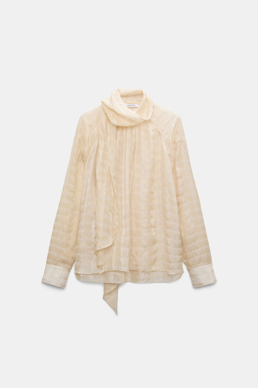 AIRY CHECK blouse