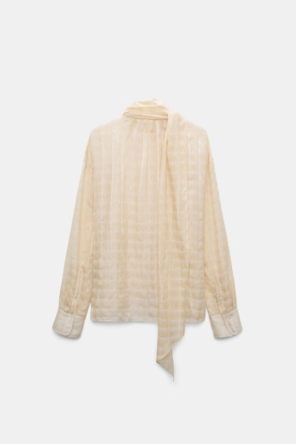 AIRY CHECK blouse