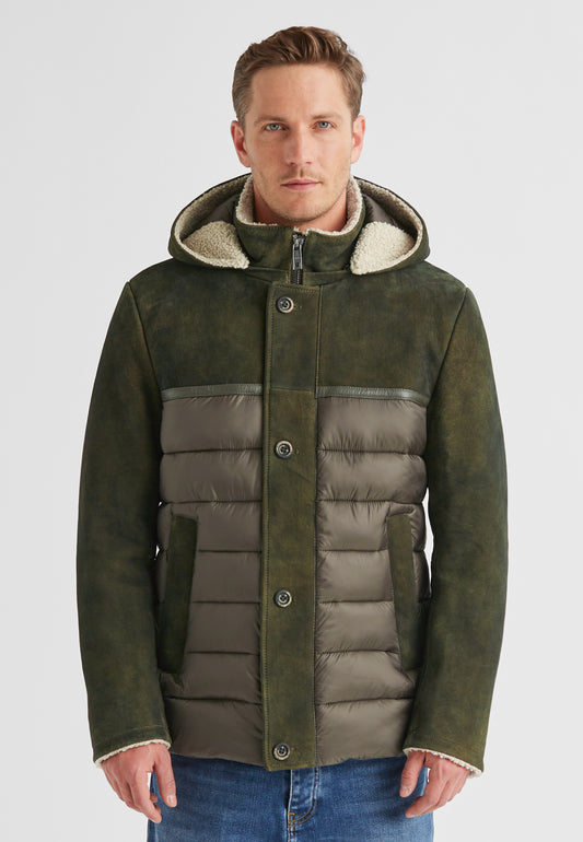 Hybrid-Jacke mit Webpelz-Details