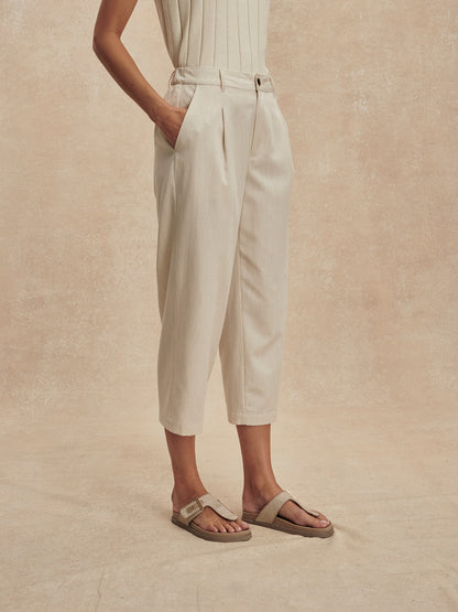Ellison crop white leg