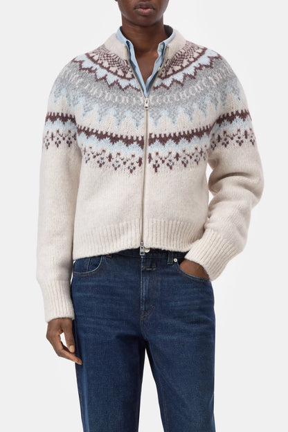 Cropped Zip Cardigan