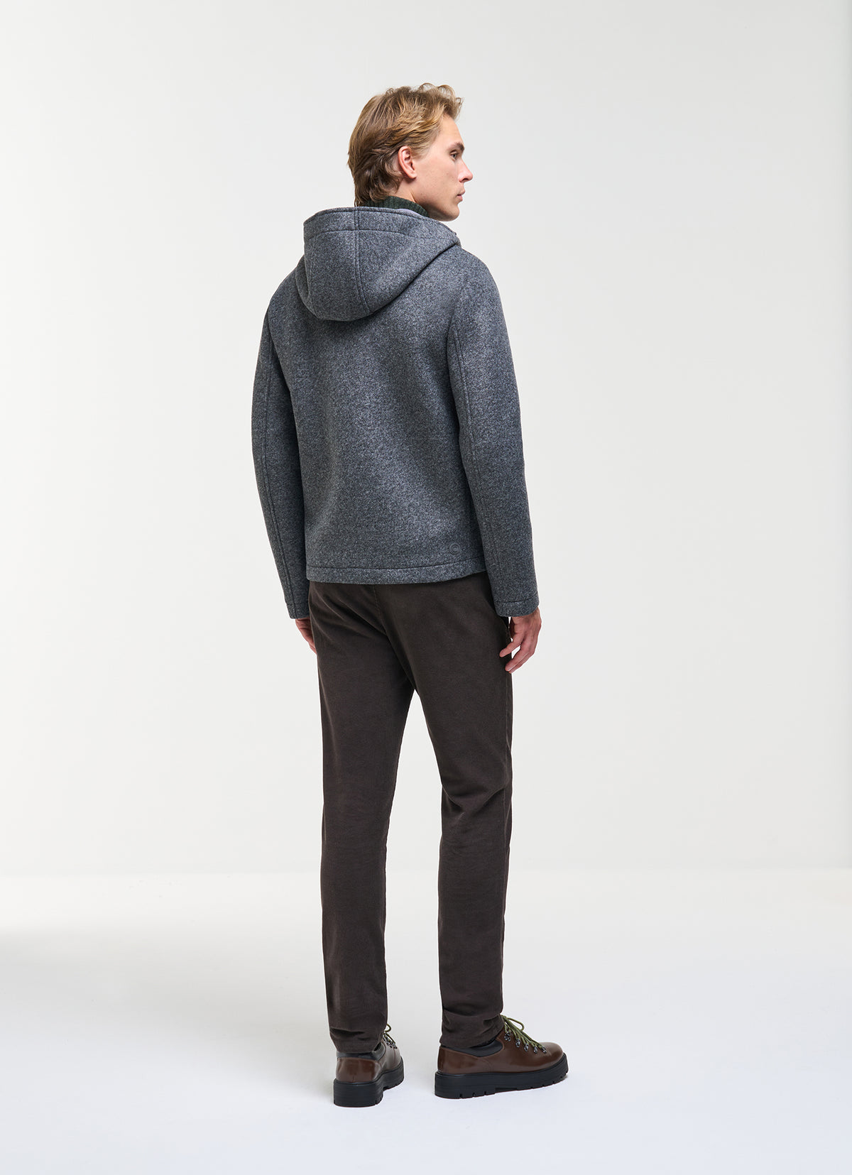 Jacke soft woolen hoodie jacket
