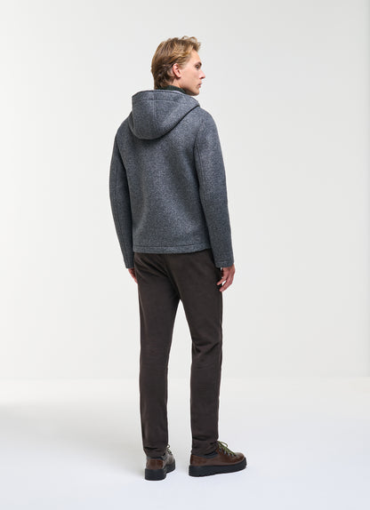 Jacke soft woolen hoodie jacket