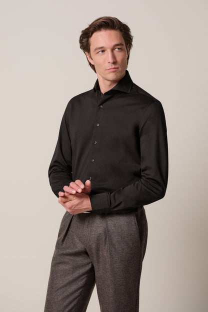 Brown Japanese knitted shirt