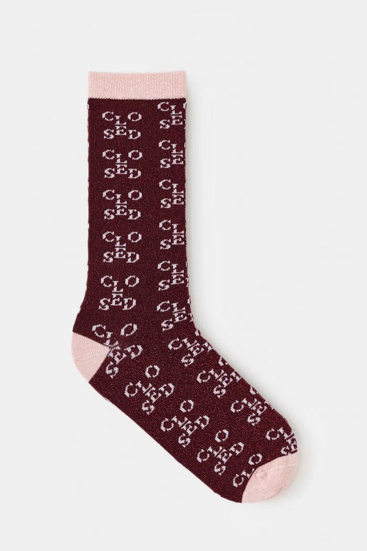 Lurex-Socken mit Closed-Monogramm