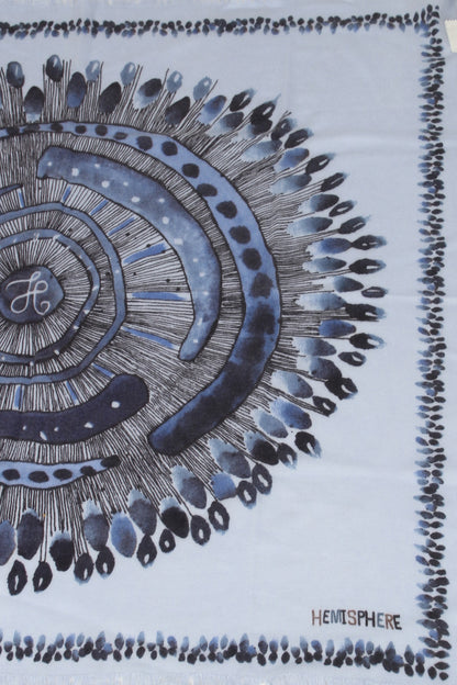 Scarf fantasy print woven 90x90