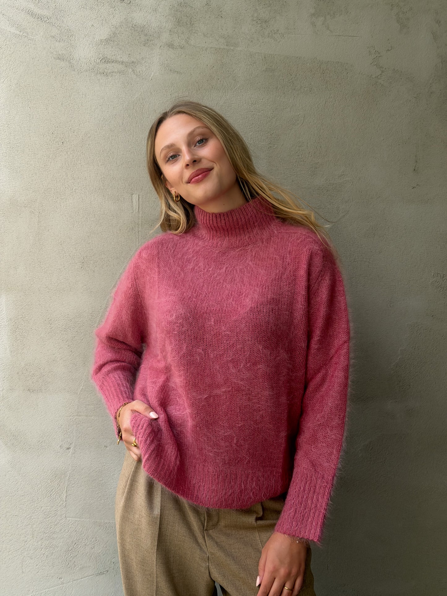 Pullover T-Neck MINK finish