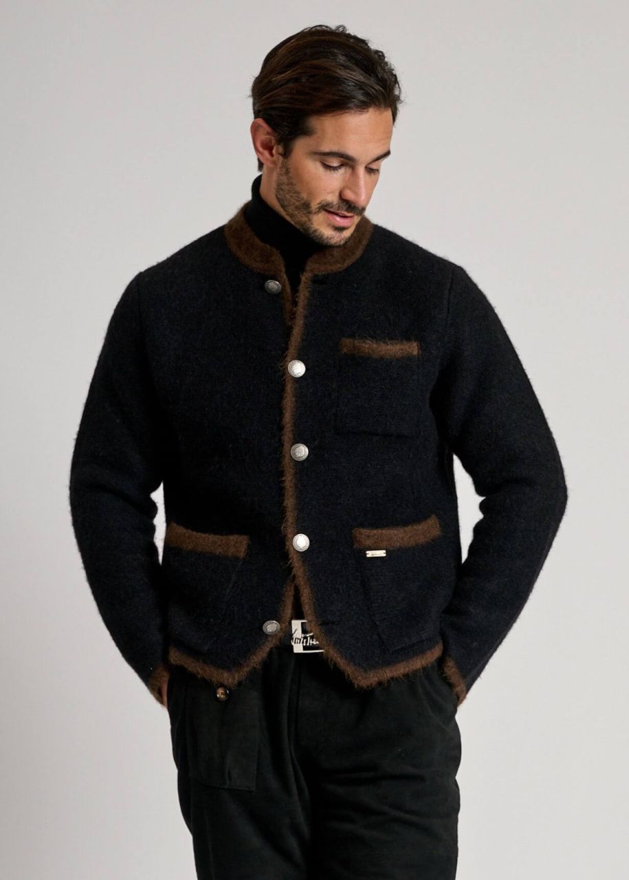 Walkjacke aus Alpaka-Wollmix LUANDREAS