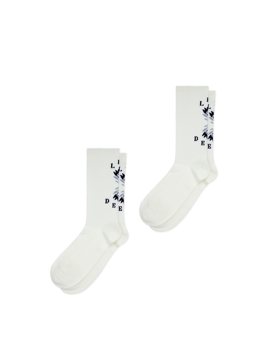 LES DEUX Logo Flower Socks 2-pack