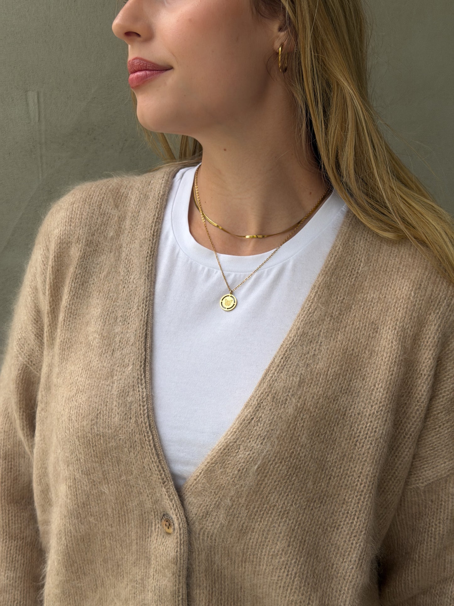 Cardigan V-Neck MINK finish