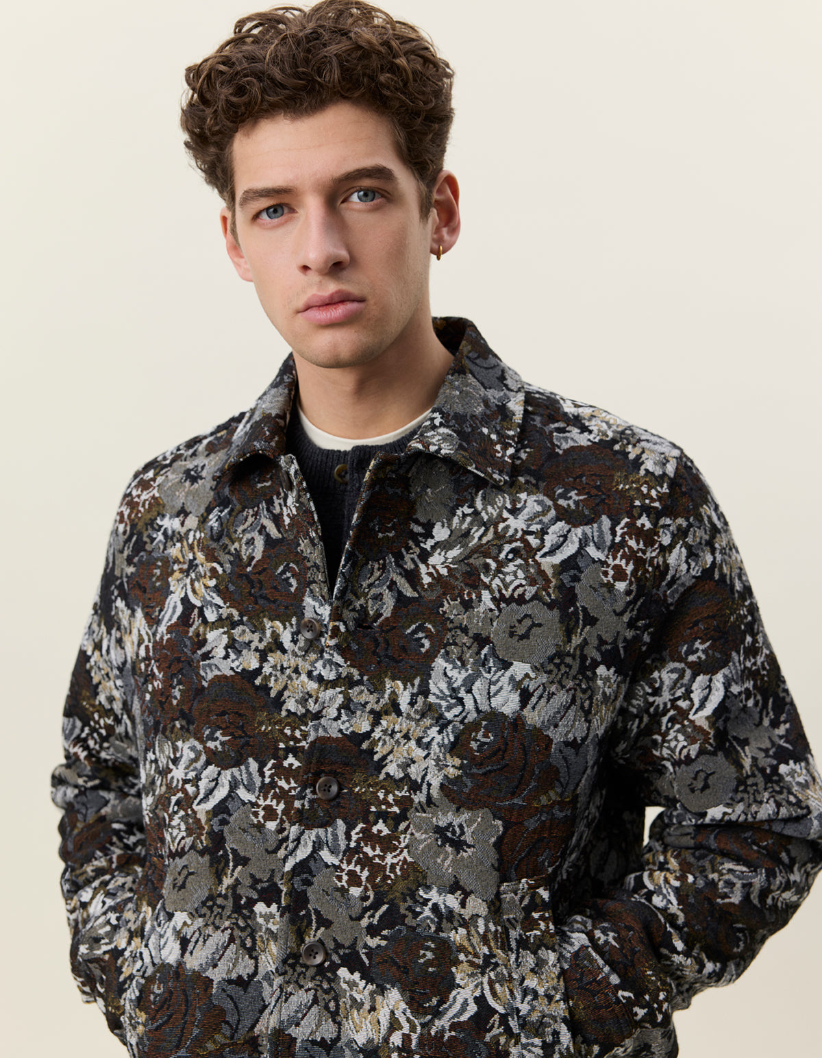 Rose Jaquard Overshirt