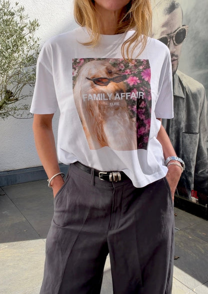 T-Shirt Crop Digital FAMILY Hund