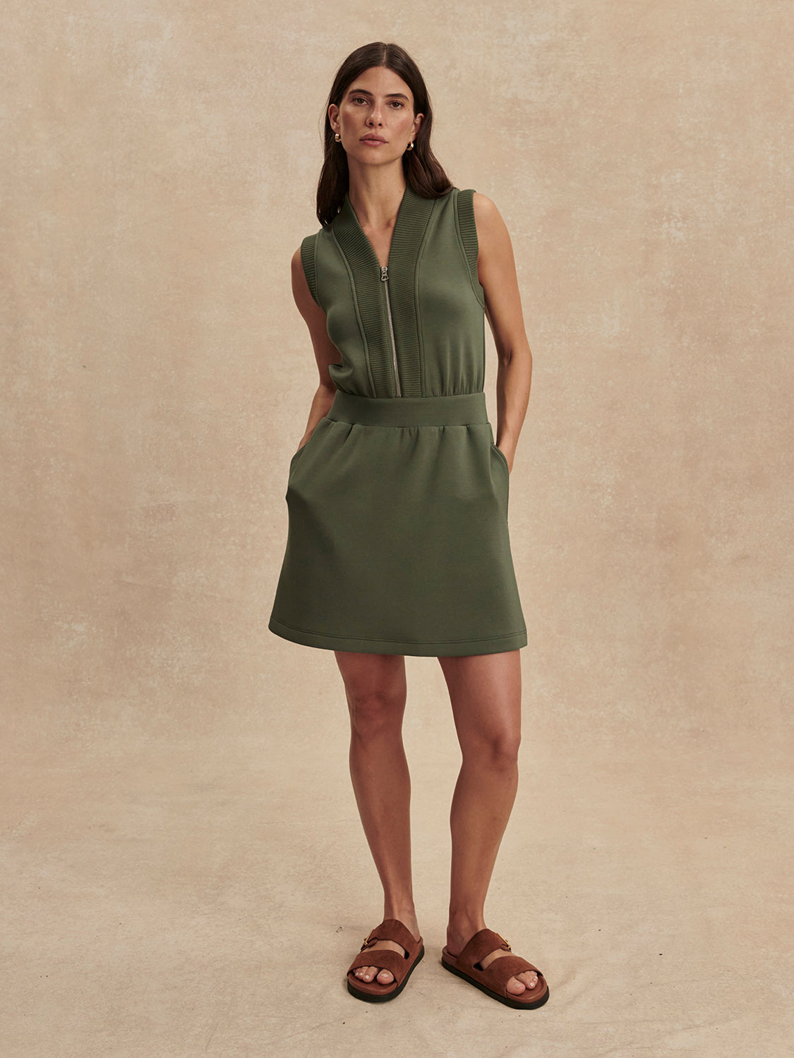 Polyanna Half Zip Dress