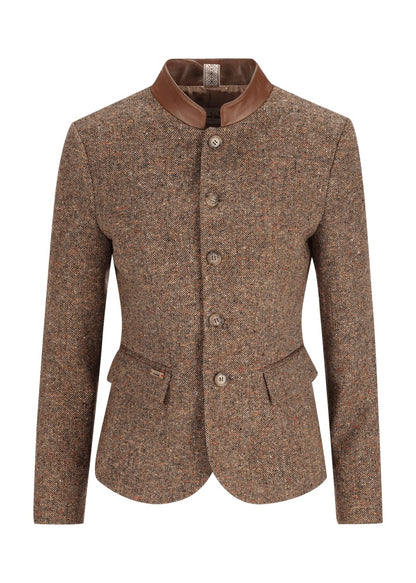 Blazer aus Wollmischung mit Lederdetails LURANDA