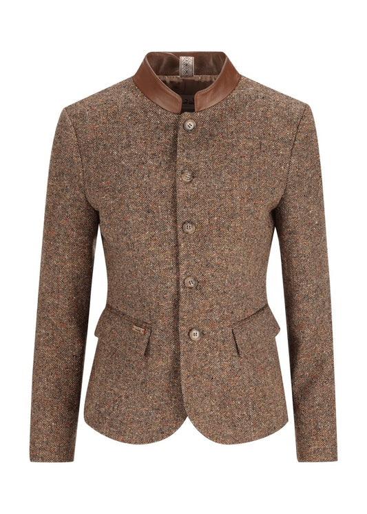 Blazer aus Wollmischung mit Lederdetails LURANDA