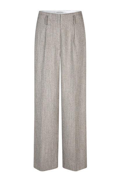 Faltenhose mit Fischgrätenmuster