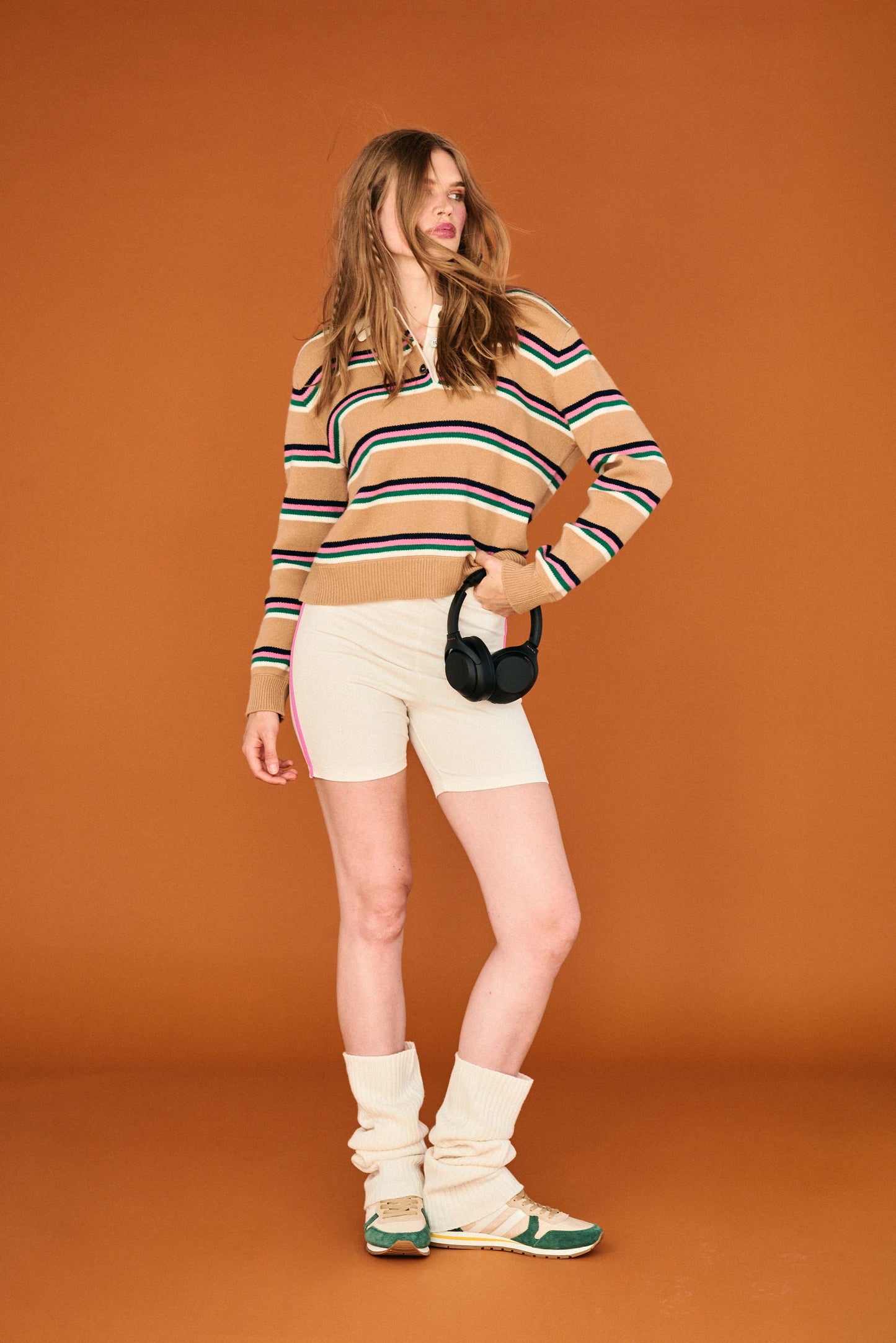 Tipping stripe rugby shirt